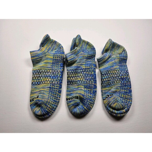 Bombas Grip Grippers Space Dye Ankle Socks Lot Of 3 Pairs Size M - Picture 2 of 2